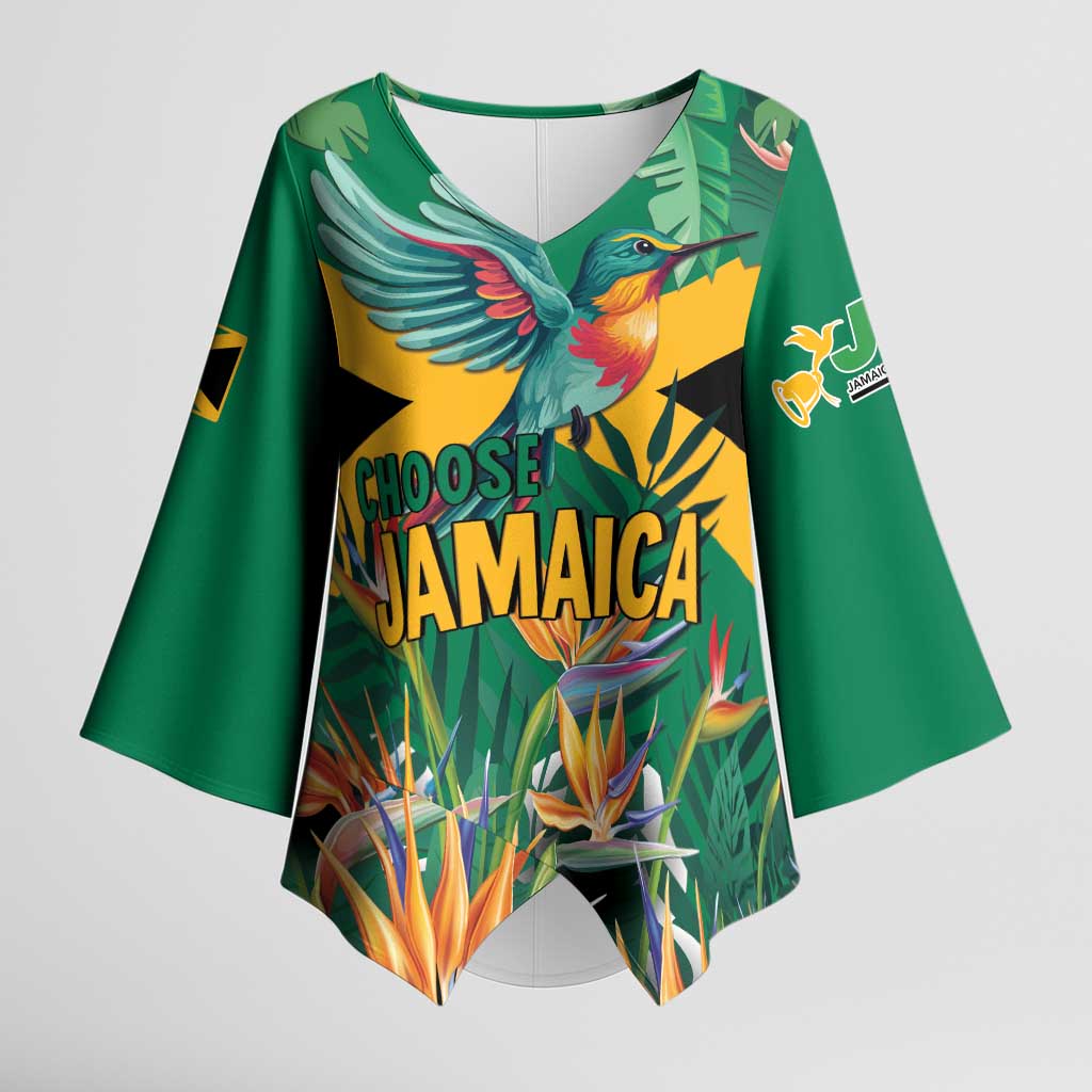 JLP 1PM Holness Kimono Sleeve Blouse Jamaica Labour Party - Tropical Style - Wonder Print Shop
