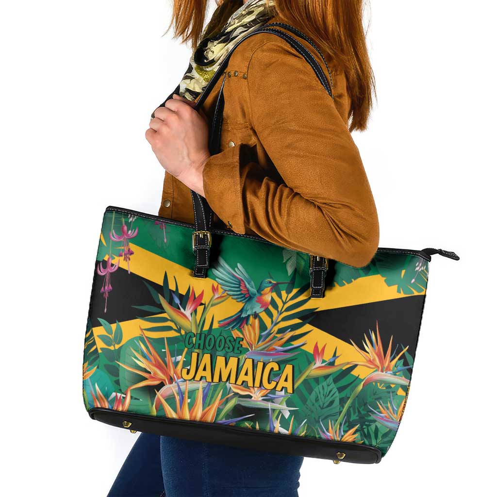 JLP 1PM Holness Leather Tote Bag Jamaica Labour Party - Tropical Style - Wonder Print Shop