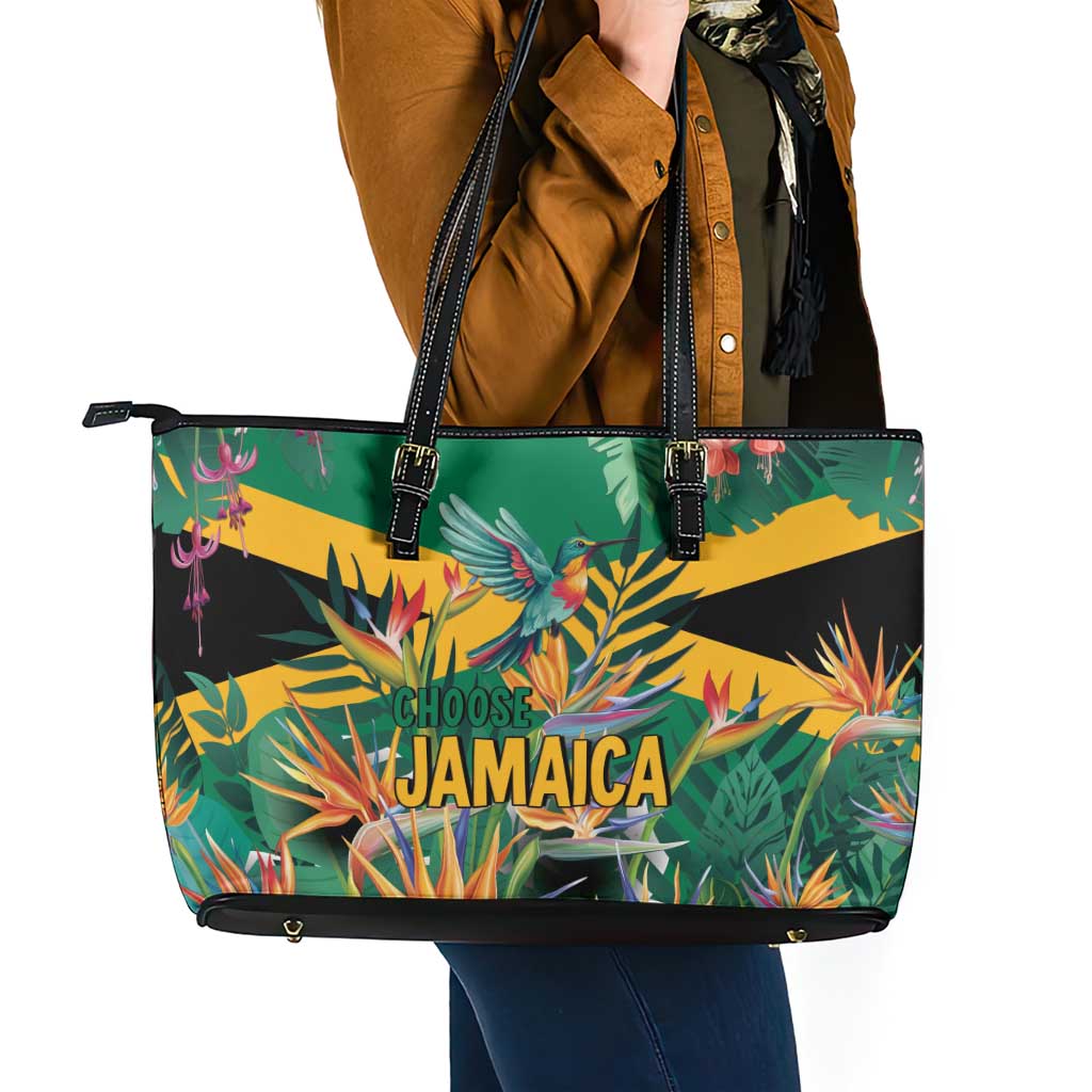 JLP 1PM Holness Leather Tote Bag Jamaica Labour Party - Tropical Style - Wonder Print Shop
