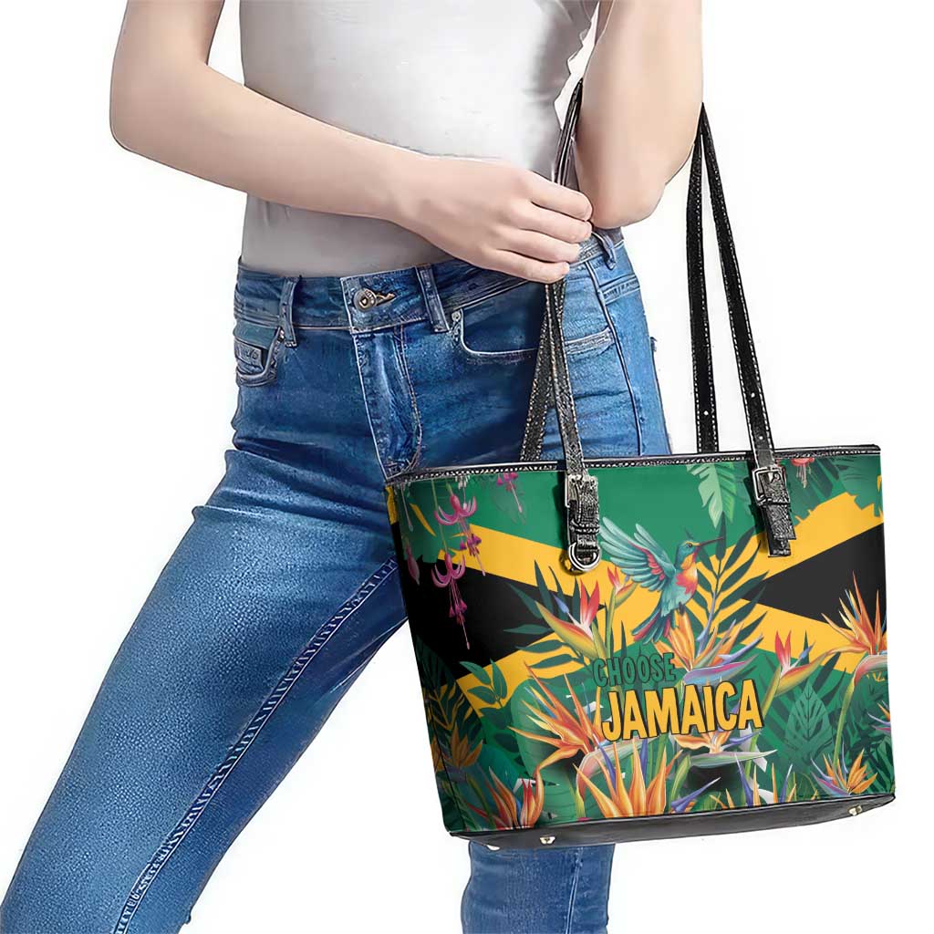JLP 1PM Holness Leather Tote Bag Jamaica Labour Party - Tropical Style - Wonder Print Shop
