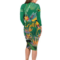 JLP 1PM Holness Long Sleeve Bodycon Dress Jamaica Labour Party - Tropical Style - Wonder Print Shop