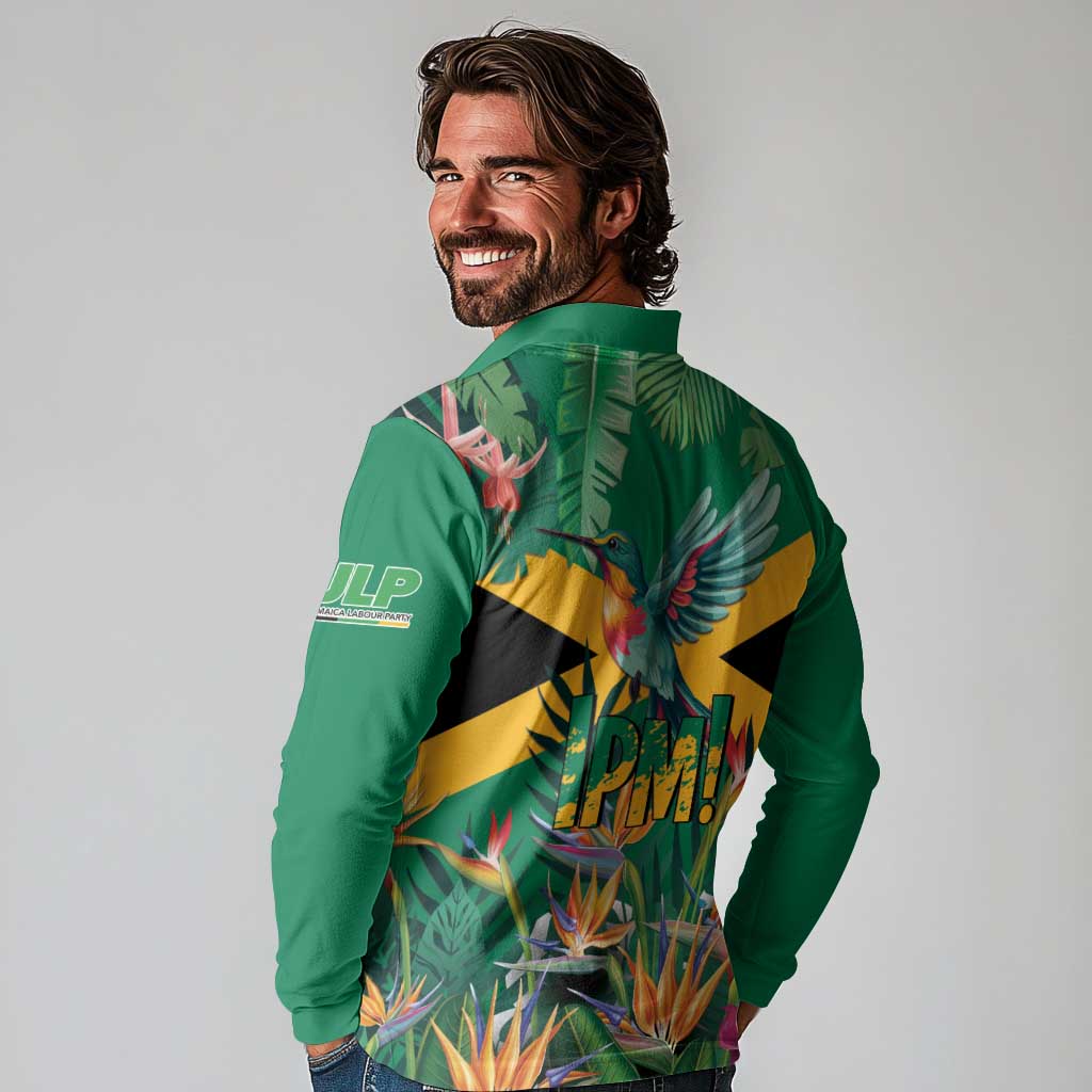 JLP 1PM Holness Long Sleeve Polo Shirt Jamaica Labour Party - Tropical Style - Wonder Print Shop