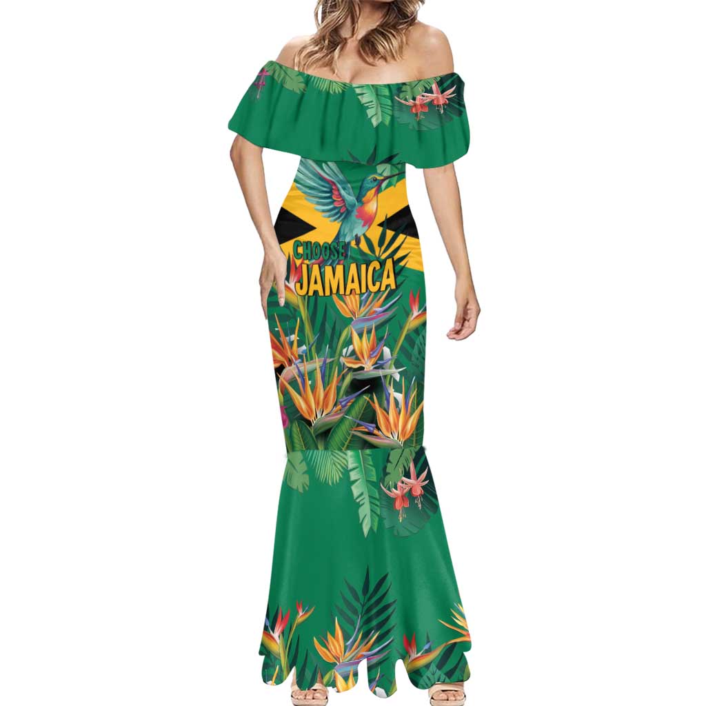 JLP 1PM Holness Mermaid Dress Jamaica Labour Party - Tropical Style - Wonder Print Shop