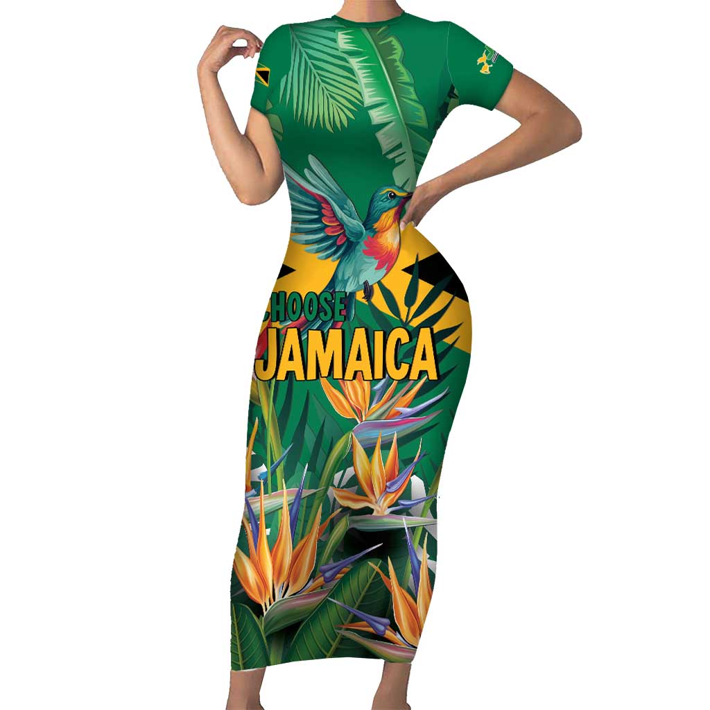 JLP 1PM Holness Short Sleeve Bodycon Dress Jamaica Labour Party - Tropical Style - Wonder Print Shop