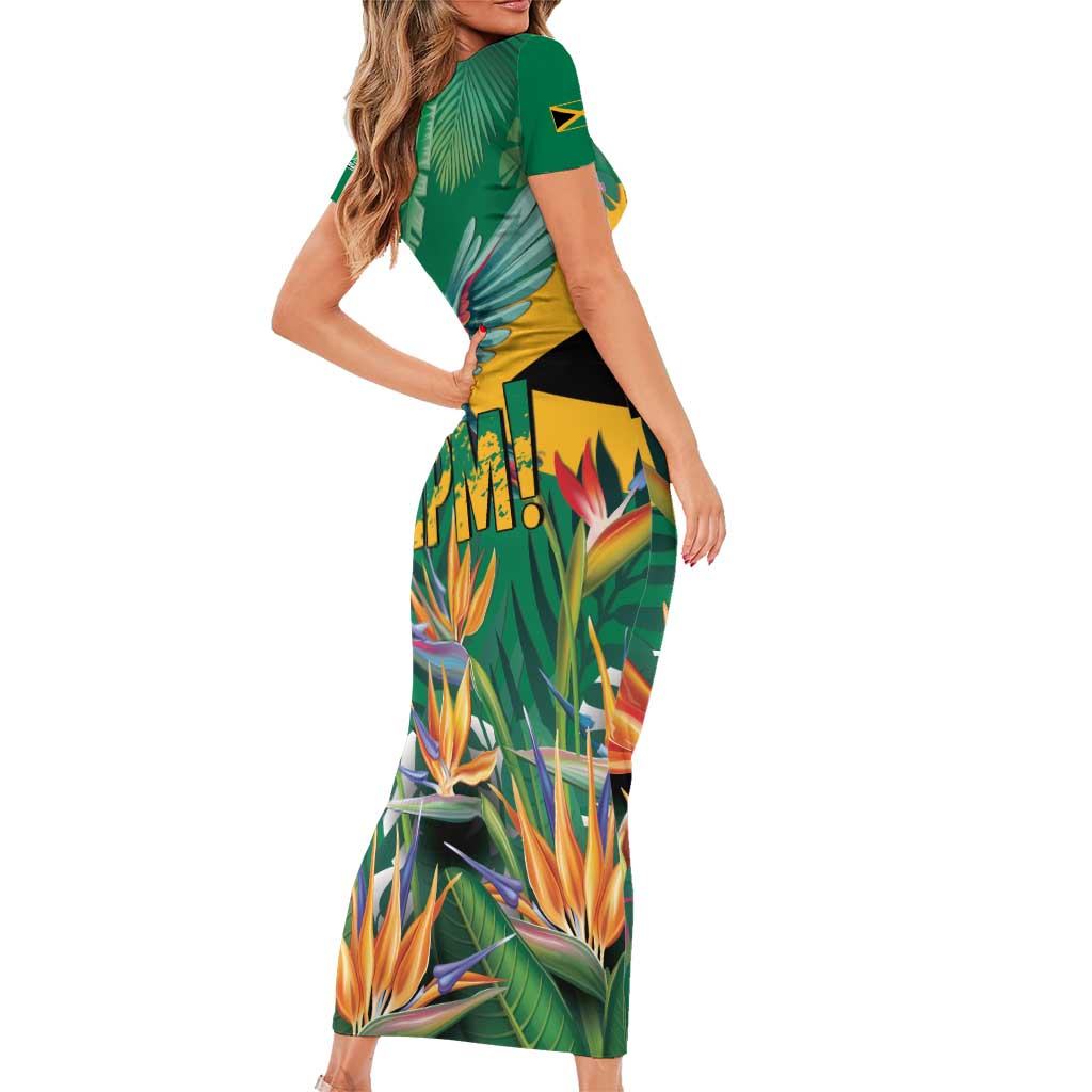 JLP 1PM Holness Short Sleeve Bodycon Dress Jamaica Labour Party - Tropical Style - Wonder Print Shop