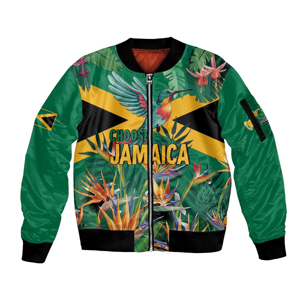 JLP 1PM Holness Sleeve Zip Bomber Jacket Jamaica Labour Party - Tropical Style - Wonder Print Shop