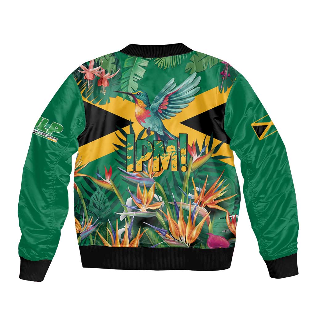 JLP 1PM Holness Sleeve Zip Bomber Jacket Jamaica Labour Party - Tropical Style - Wonder Print Shop