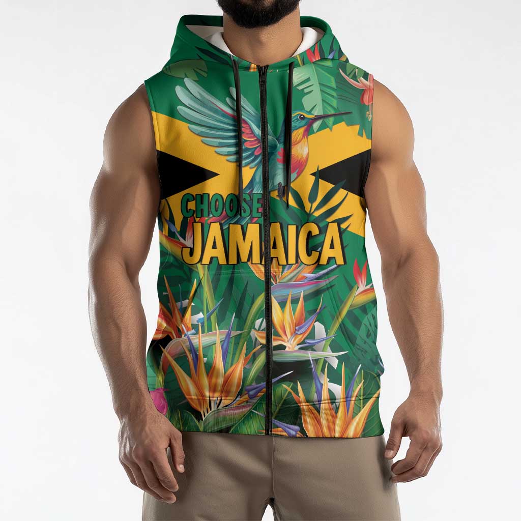 JLP 1PM Holness Sleeveless Zip Hoodie Jamaica Labour Party - Tropical Style - Wonder Print Shop
