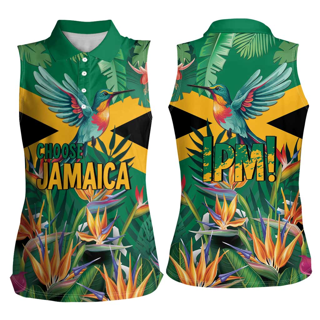 JLP 1PM Holness Women Sleeveless Polo Shirt Jamaica Labour Party - Tropical Style - Wonder Print Shop