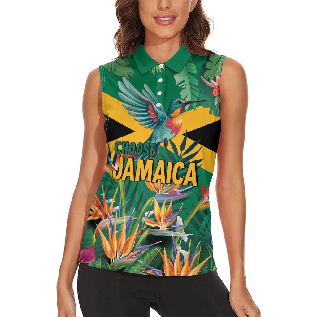 JLP 1PM Holness Women Sleeveless Polo Shirt Jamaica Labour Party - Tropical Style - Wonder Print Shop