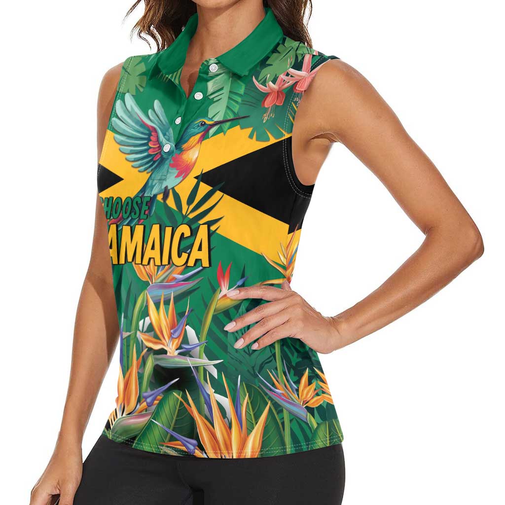 JLP 1PM Holness Women Sleeveless Polo Shirt Jamaica Labour Party - Tropical Style - Wonder Print Shop