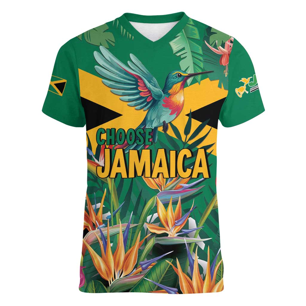 JLP 1PM Holness Women V-Neck T-Shirt Jamaica Labour Party - Tropical Style - Wonder Print Shop