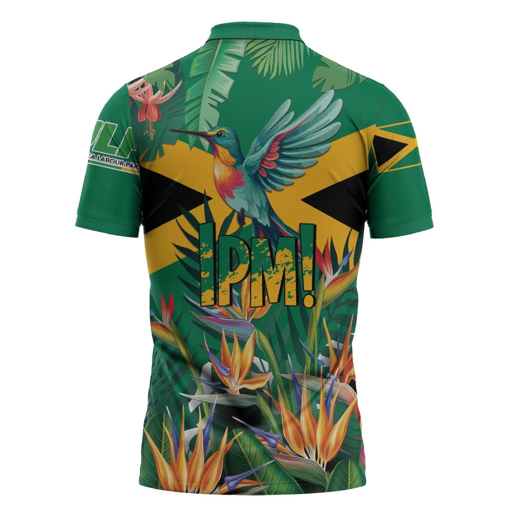 JLP 1PM Holness Zipper Polo Shirt Jamaica Labour Party - Tropical Style - Wonder Print Shop