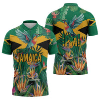 JLP 1PM Holness Zipper Polo Shirt Jamaica Labour Party - Tropical Style - Wonder Print Shop