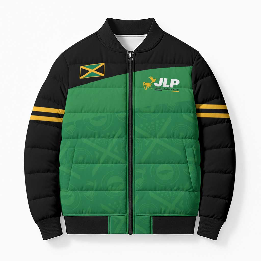 Personalized Jamaica Labour Party Bomber Puffer Jacket Proud Supporters - Wonder Print Shop