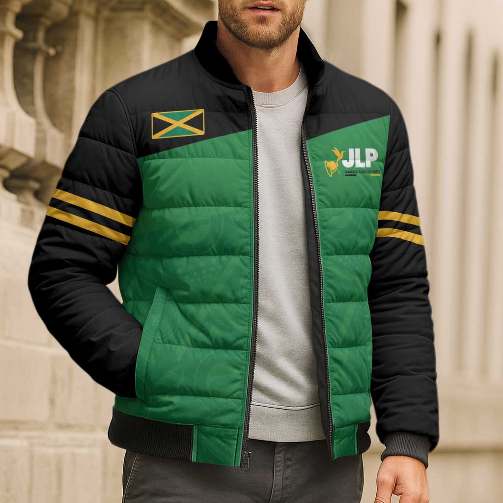 Personalized Jamaica Labour Party Bomber Puffer Jacket Proud Supporters - Wonder Print Shop