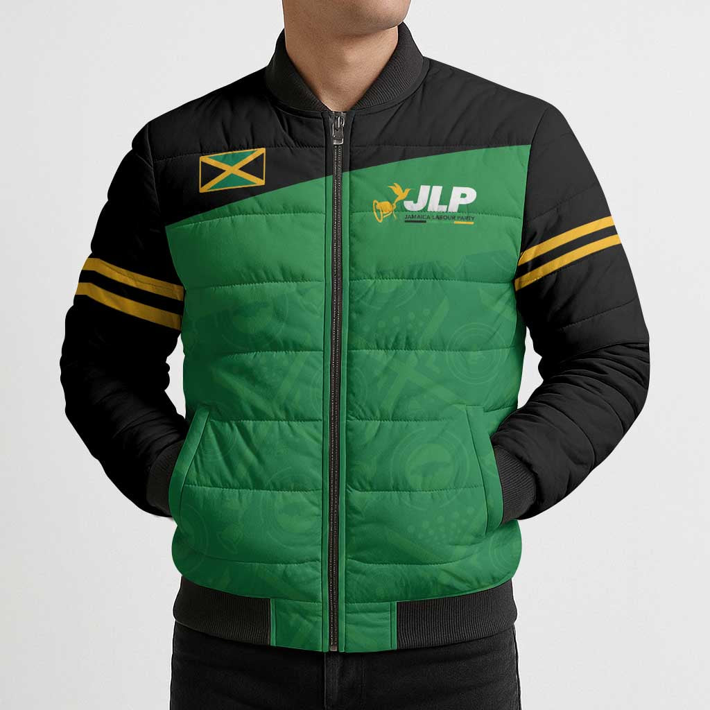Personalized Jamaica Labour Party Bomber Puffer Jacket Proud Supporters - Wonder Print Shop