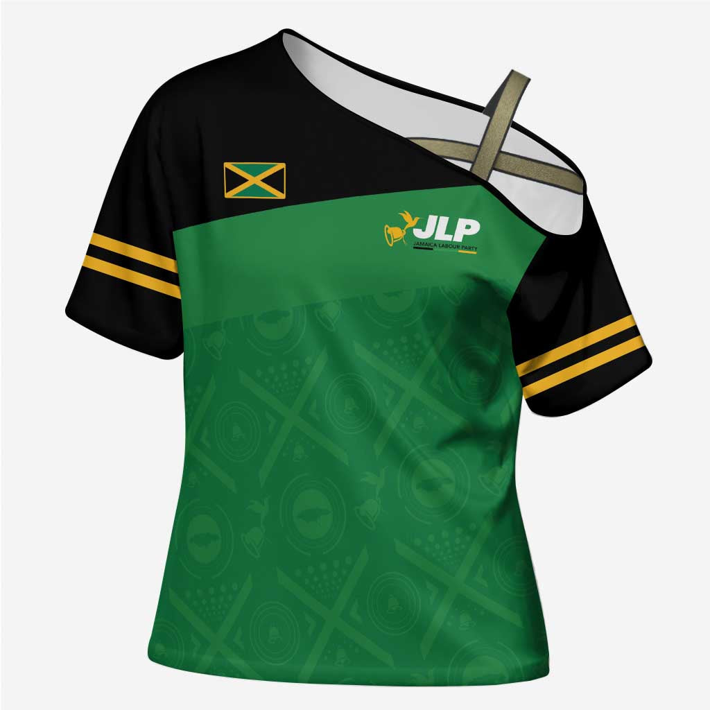 Personalized Jamaica Labour Party Cross Shoulder Shirt Proud Supporters - Wonder Print Shop