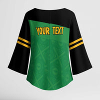 Personalized Jamaica Labour Party Kimono Sleeve Blouse Proud Supporters - Wonder Print Shop