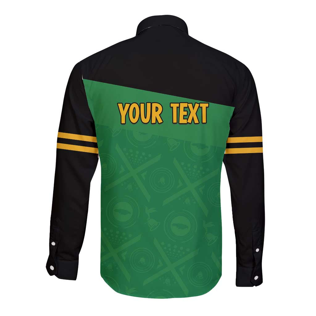 Personalized Jamaica Labour Party Long Sleeve Button Shirt Proud Supporters - Wonder Print Shop