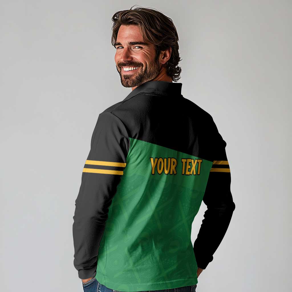 Personalized Jamaica Labour Party Long Sleeve Polo Shirt Proud Supporters - Wonder Print Shop