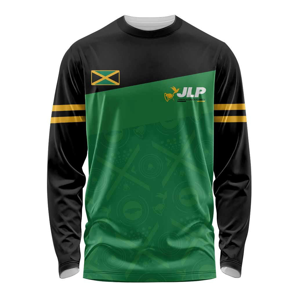 Personalized Jamaica Labour Party Long Sleeve Shirt Proud Supporters - Wonder Print Shop