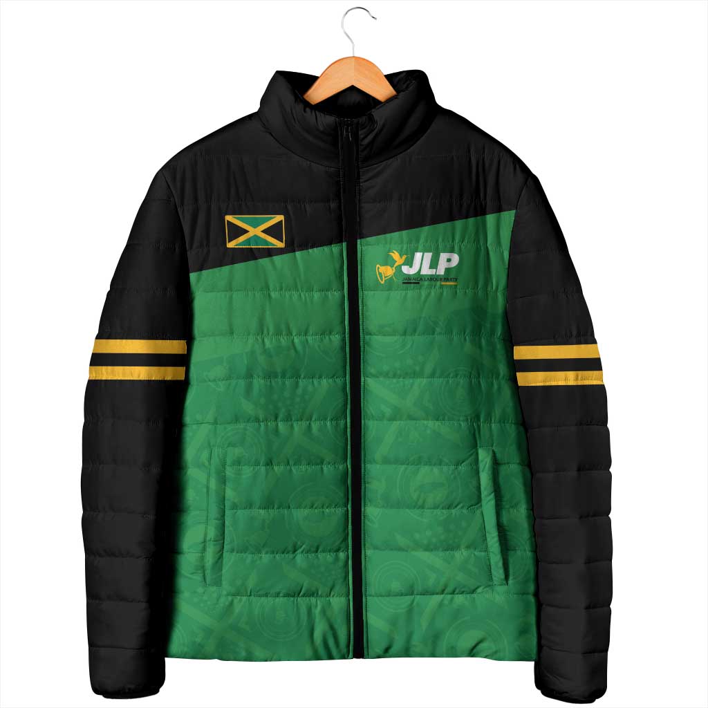 Personalized Jamaica Labour Party Padded Jacket Proud Supporters - Wonder Print Shop