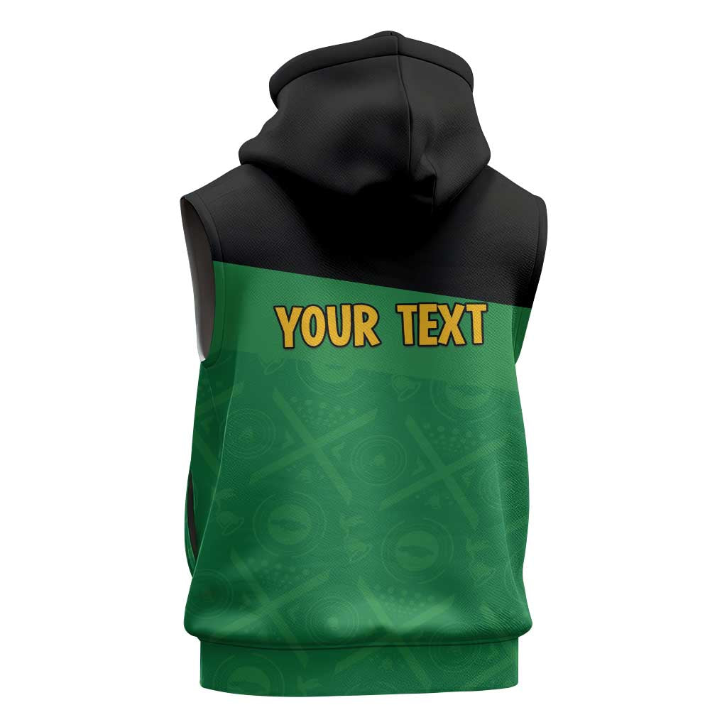 Personalized Jamaica Labour Party Sleeveless Zip Hoodie Proud Supporters - Wonder Print Shop