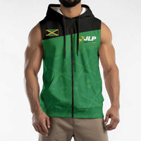 Personalized Jamaica Labour Party Sleeveless Zip Hoodie Proud Supporters - Wonder Print Shop