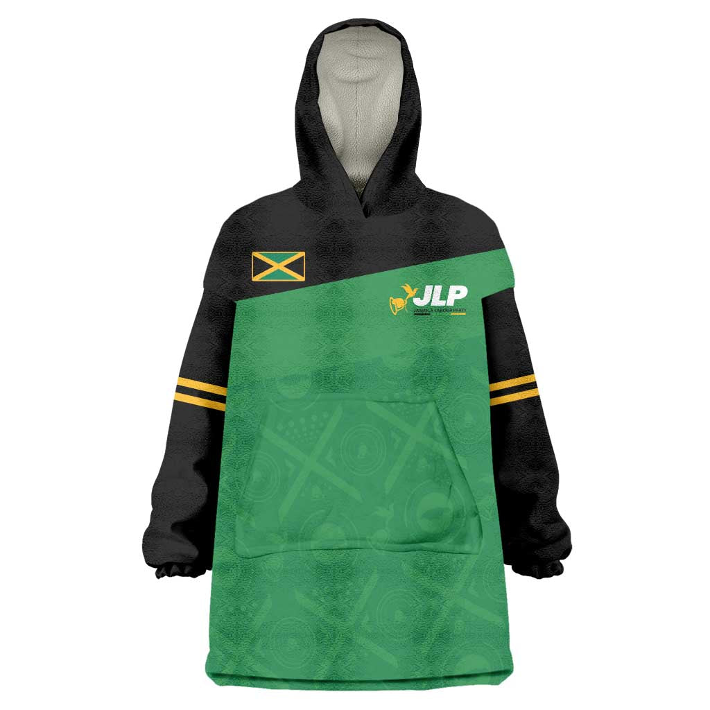 Personalized Jamaica Labour Party Wearable Blanket Hoodie Proud Supporters - Wonder Print Shop