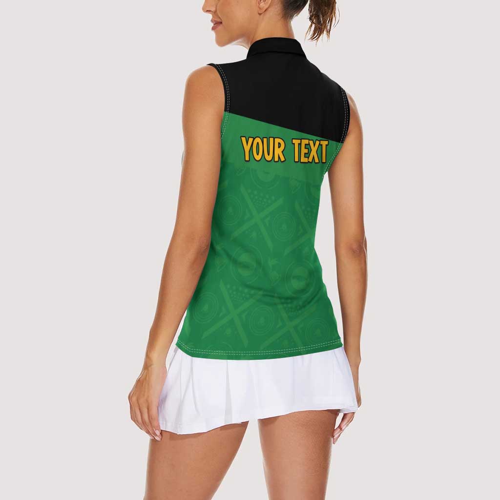 Personalized Jamaica Labour Party Women Sleeveless Polo Shirt Proud Supporters - Wonder Print Shop