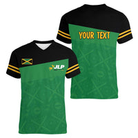 Personalized Jamaica Labour Party Women V-Neck T-Shirt Proud Supporters - Wonder Print Shop