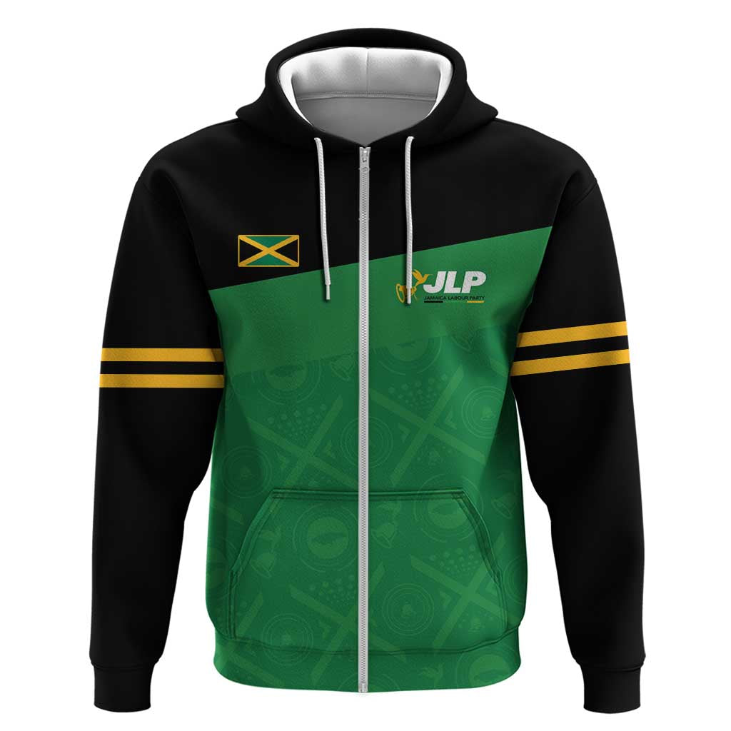 Personalized Jamaica Labour Party Zip Hoodie Proud Supporters - Wonder Print Shop