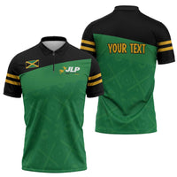 Personalized Jamaica Labour Party Zipper Polo Shirt Proud Supporters - Wonder Print Shop