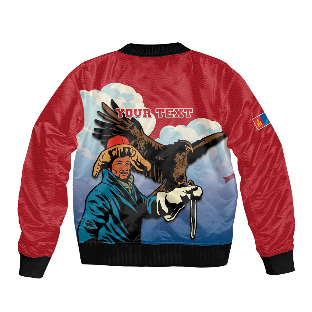 Personalised Mongolia Bomber Jacket Eagle Hunters - Wonder Print Shop