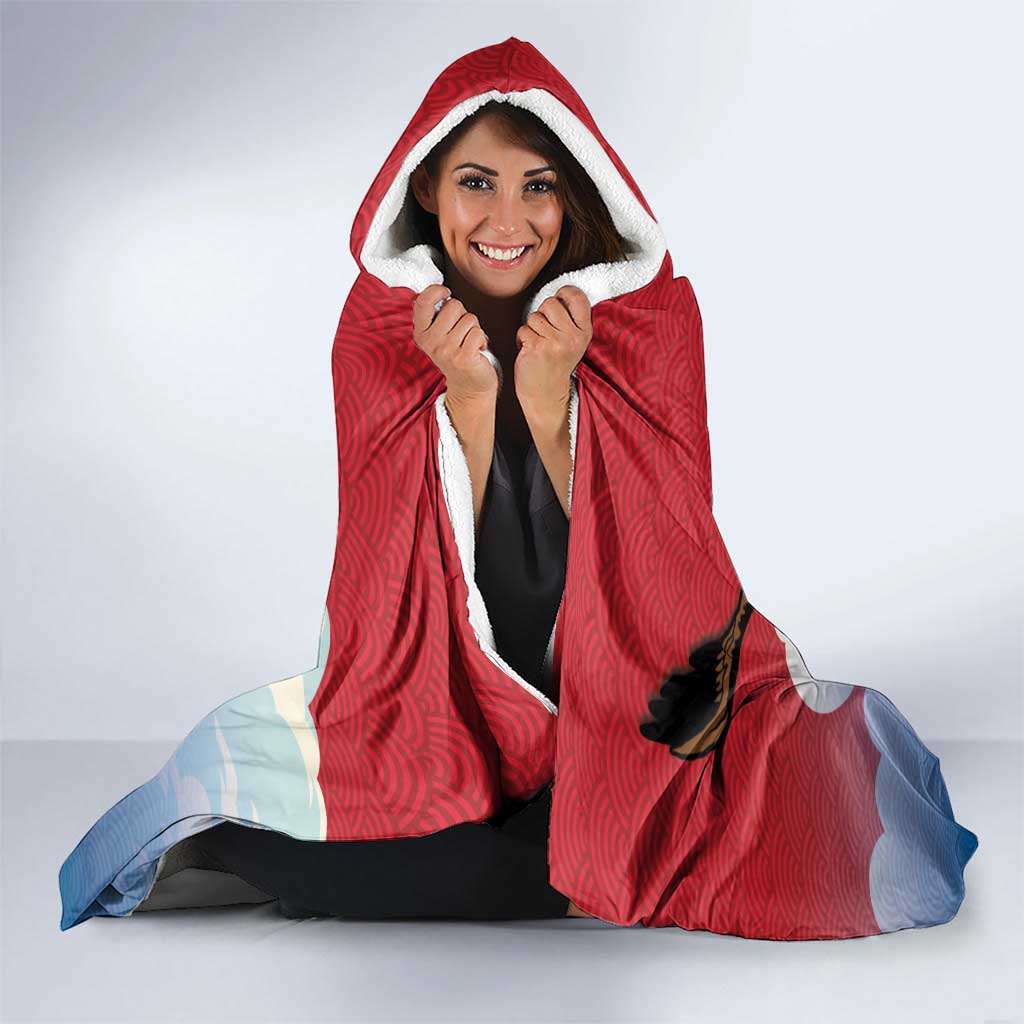 Personalised Mongolia Hooded Blanket Eagle Hunters