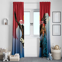Personalised Mongolia Window Curtain Eagle Hunters - Wonder Print Shop