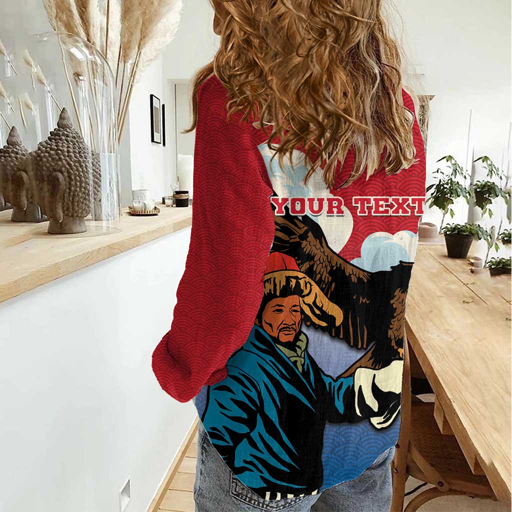 Personalised Mongolia Women Casual Shirt Eagle Hunters - Wonder Print Shop