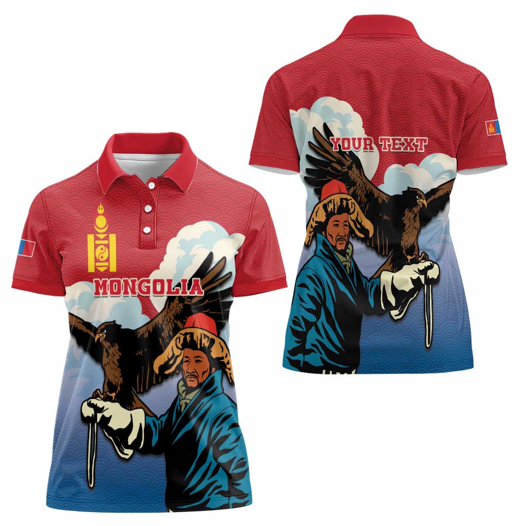 Personalised Mongolia Women Polo Shirt Eagle Hunters - Wonder Print Shop
