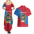Personalised Mongolia Independence Day Couples Matching Summer Maxi Dress and Hawaiian Shirt Coat Of Arms - Mongolia Folk Pattern - Wonder Print Shop