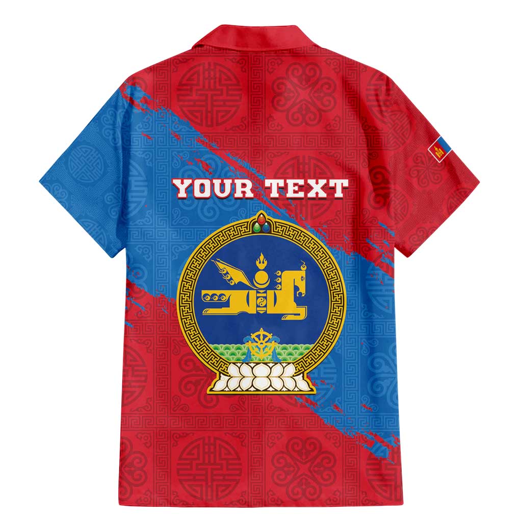 Personalised Mongolia Independence Day Family Matching Mermaid Dress and Hawaiian Shirt Coat Of Arms - Mongolia Folk Pattern - Wonder Print Shop