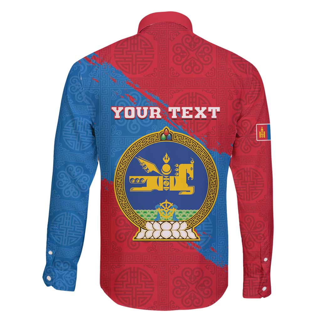 Personalised Mongolia Independence Day Family Matching Mermaid Dress and Hawaiian Shirt Coat Of Arms - Mongolia Folk Pattern - Wonder Print Shop