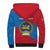 Personalised Mongolia Independence Day Sherpa Hoodie Coat Of Arms - Mongolia Folk Pattern - Wonder Print Shop
