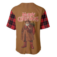 Santa Western Cowboy Christmas Baseball Jersey Plaid Black Red Vest Style - Wonder Print Shop