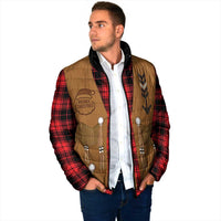 Santa Western Cowboy Christmas Padded Jacket Plaid Black Red Vest Style - Wonder Print Shop