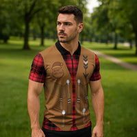 Santa Western Cowboy Christmas Zipper Polo Shirt Plaid Black Red Vest Style - Wonder Print Shop