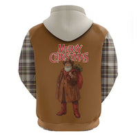 Santa Western Cowboy Christmas Hoodie Plaid Brown Beige Vest Style - Wonder Print Shop