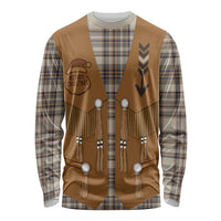 Santa Western Cowboy Christmas Long Sleeve Shirt Plaid Brown Beige Vest Style - Wonder Print Shop