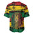 Personalised Rastafarian Lion Baseball Jersey Cannabis Leaf Pattern - Wonder Print Shop