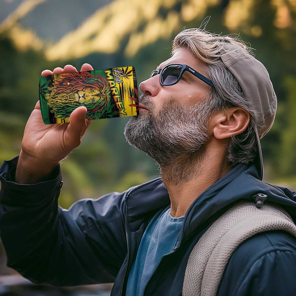 Personalised Rastafarian Lion 4 in 1 Can Cooler Tumbler Cannabis Leaf Pattern - Wonder Print Shop